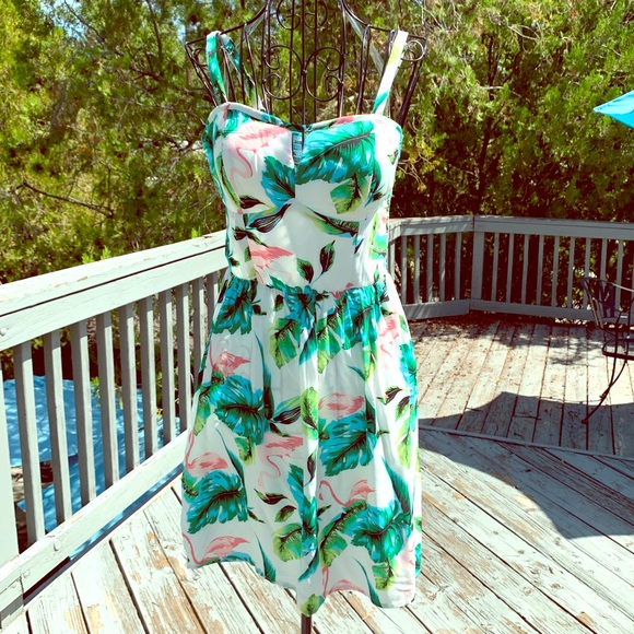 flamingo sun dress